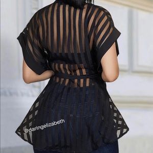 Black Sheer Blouse